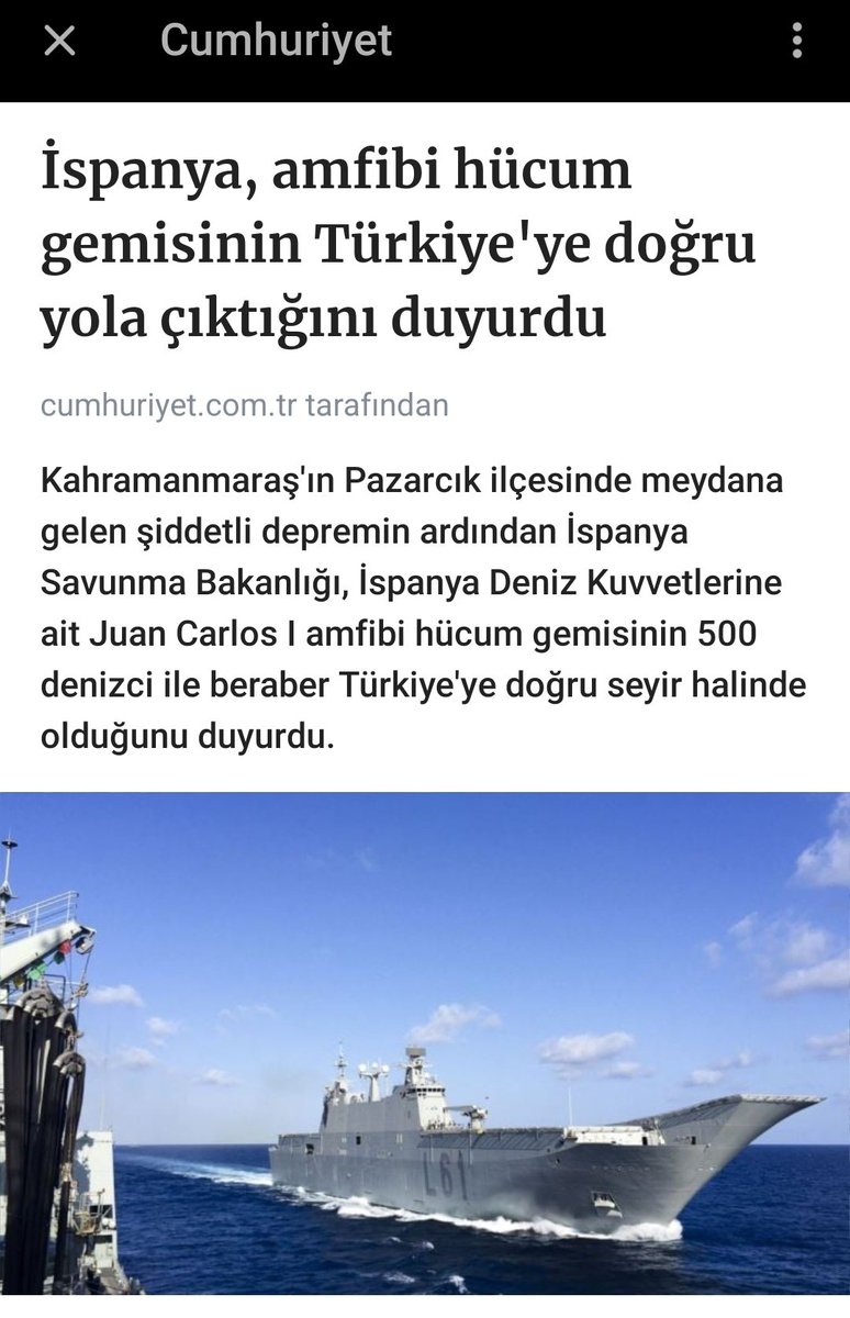 İspanya,  amfibi hücum gemisini 500 denizci askerle beraber Türkiye'ye gönderiyor!
