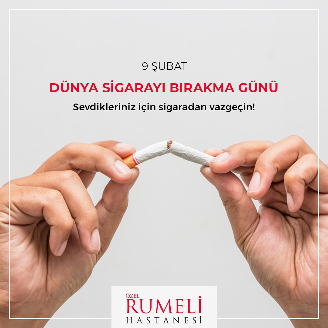Sevdikleriniz için sigarayı hemen şimdi bırakın...
#9şubatdünyasigarayıbırakmagünü #özelrumelihastanesi