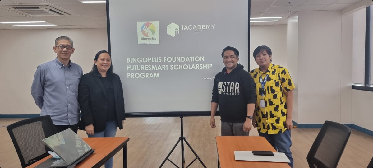 Bingoplusph's tweet photo. BingoPlus Foundation and iACADEMY recently conducted the selection process for the
P6 Million FutureSmart Scholarship Program. The chosen scholars who will get to study tech
engineering at iACADEMY starting next school term will be announced very soon. 💜🧡

#BingoPlusFoundation https://t.co/7ASc4D9mxA