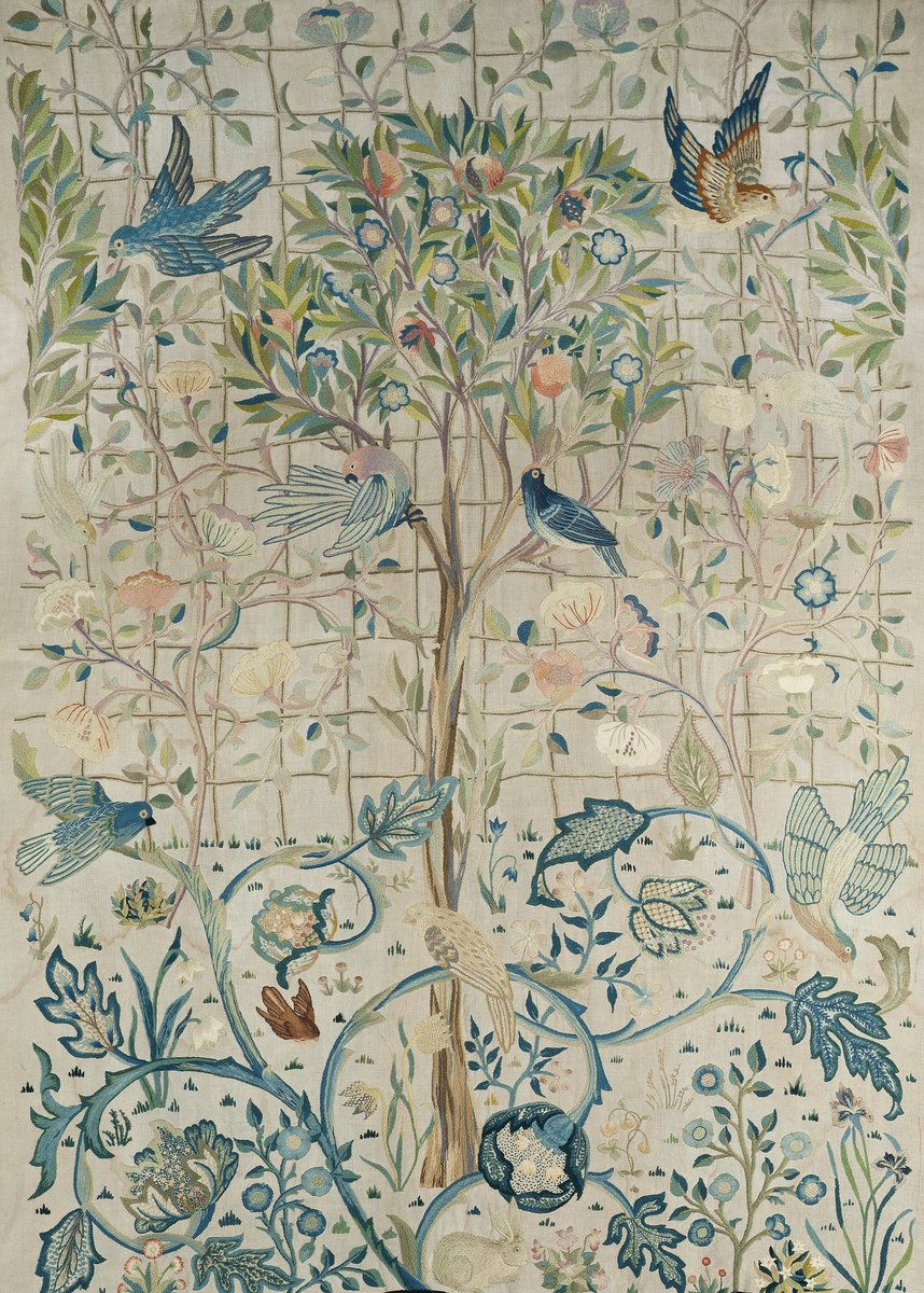 A tapestry designed by English artisan and designer May Morris, embroidered by Morris and Theodosia Middlemore, c.1900 #UnravellingWomensArt