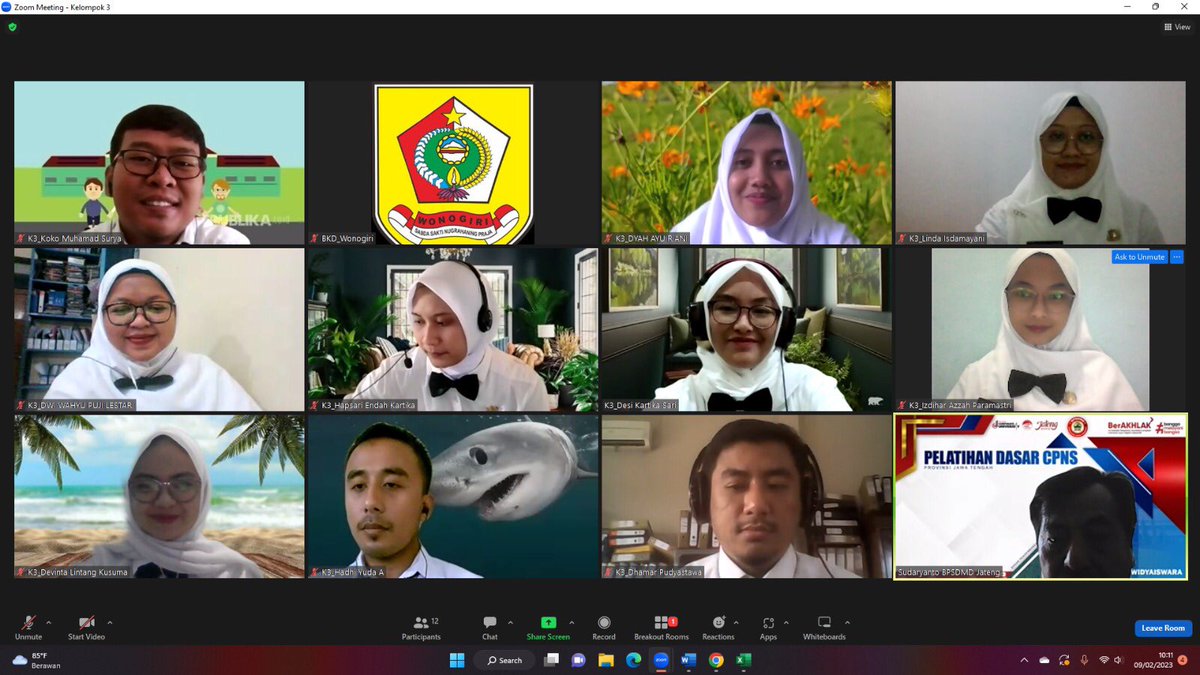 bkpsdmwonogiri's tweet photo. Penyampaian materi agenda 2. Nilai-Nilai Dasar PNS latsar CPNS angk 13 kab. Wonogiri pola kerjasama dengan BPSDMD prov. Jateng https://t.co/HpXhGrcUXe