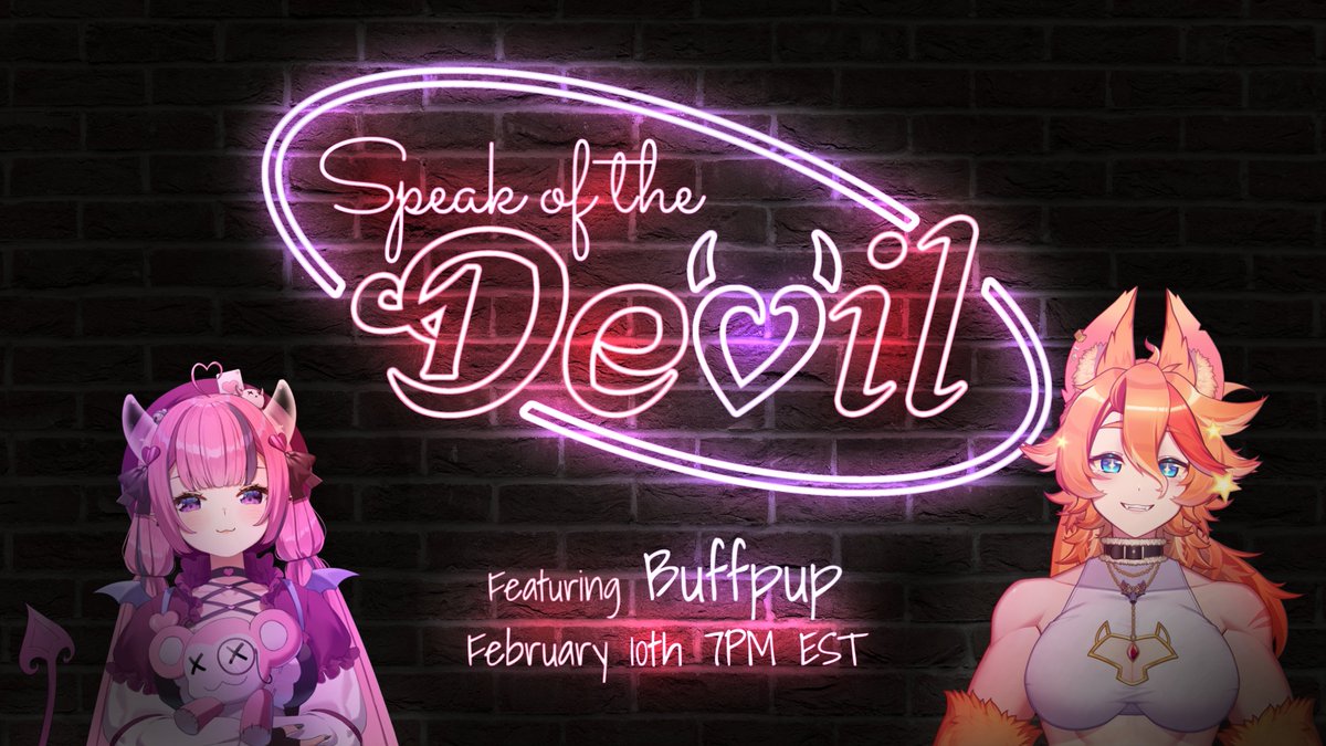 💖ironmouse😈VSHOJO💖CRY FOR ME OUT NOW! (@ironmouse) on Twitter photo This Friday on Speak of the Devil at 7 pm est we have the incredible <a href="/Buffpup_/">Buffpup🦴 VCHIBAN✨</a> . Hopefully I can get her to pick me up and throw me across the world.
If you have any questions for her please leave them here:
▶ forms.gle/Q5nNodpztWSzap… This Friday on Speak of the Devil at 7 pm est we have the incredible <a href="/Buffpup_/">Buffpup🦴 VCHIBAN✨</a> . Hopefully I can get her to pick me up and throw me across the world.
If you have any questions for her please leave them here:
▶ forms.gle/Q5nNodpztWSzap…