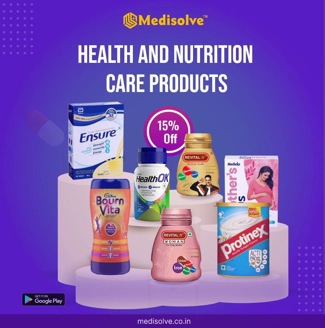 MEDISOLVE1's tweet photo. Health and Nutrition care products are one of the bestselling deals we offer to our customers. Check out health and nutrition care products on the Medisolve app and get up to 15% off on the exciting deals.
#medicineonlinekolkata
#medisolvekolkata #medisolve #healthcare #nutrition https://t.co/SqKohDeQdg