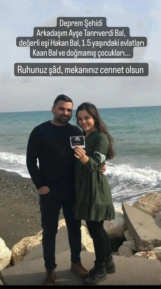 ecem_tezel's tweet photo. Deprem Şehitleri
Arkadaşım Ayşe Tanrıverdi Bal, değerli eşi Hakan Bal, 1,5 yaşındaki oğulları Kaan Bal ve doğmamış evlatları...
Türkoğlu - Kahramanmaraş https://t.co/0O3j7vDidL