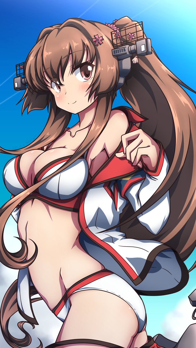 曙(艦これ) 「新しいお絵描きに時間かかり過ぎてるので曙さんと朧さんと大和さんの過去絵で時間を稼」|547th_syのイラスト
