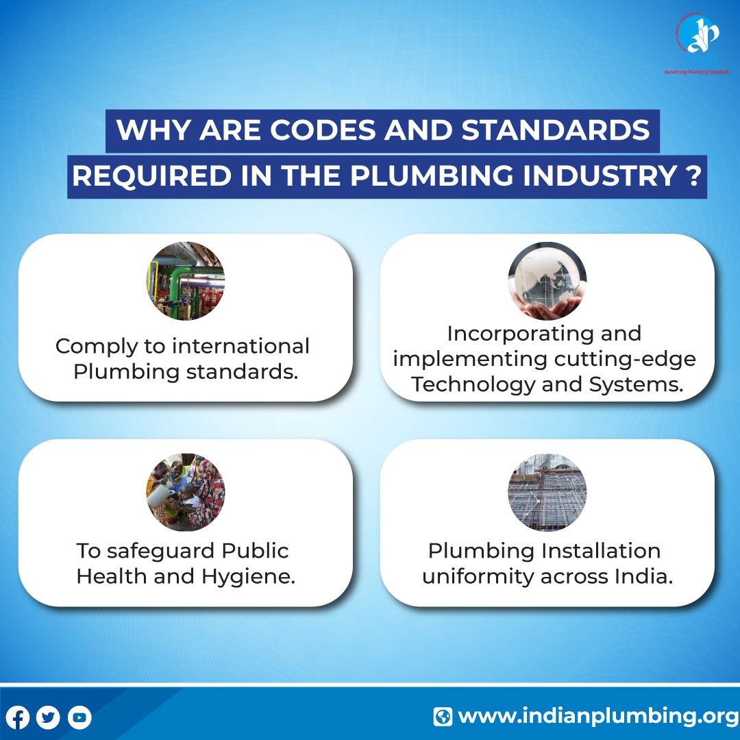 OfficialIPA's tweet photo. #Codes and #Standards for the #Indianplumbingindustry are aimed at #improvingquality and #safety of pipes and fittings, as well as to safeguard #publichealth and #hygiene.
To learn more visit: https://t.co/UAo9bqCHhS
#PlumbingIndustry #plumbingprofessionals #plumbingindia #IPA https://t.co/iBA8N4m12L