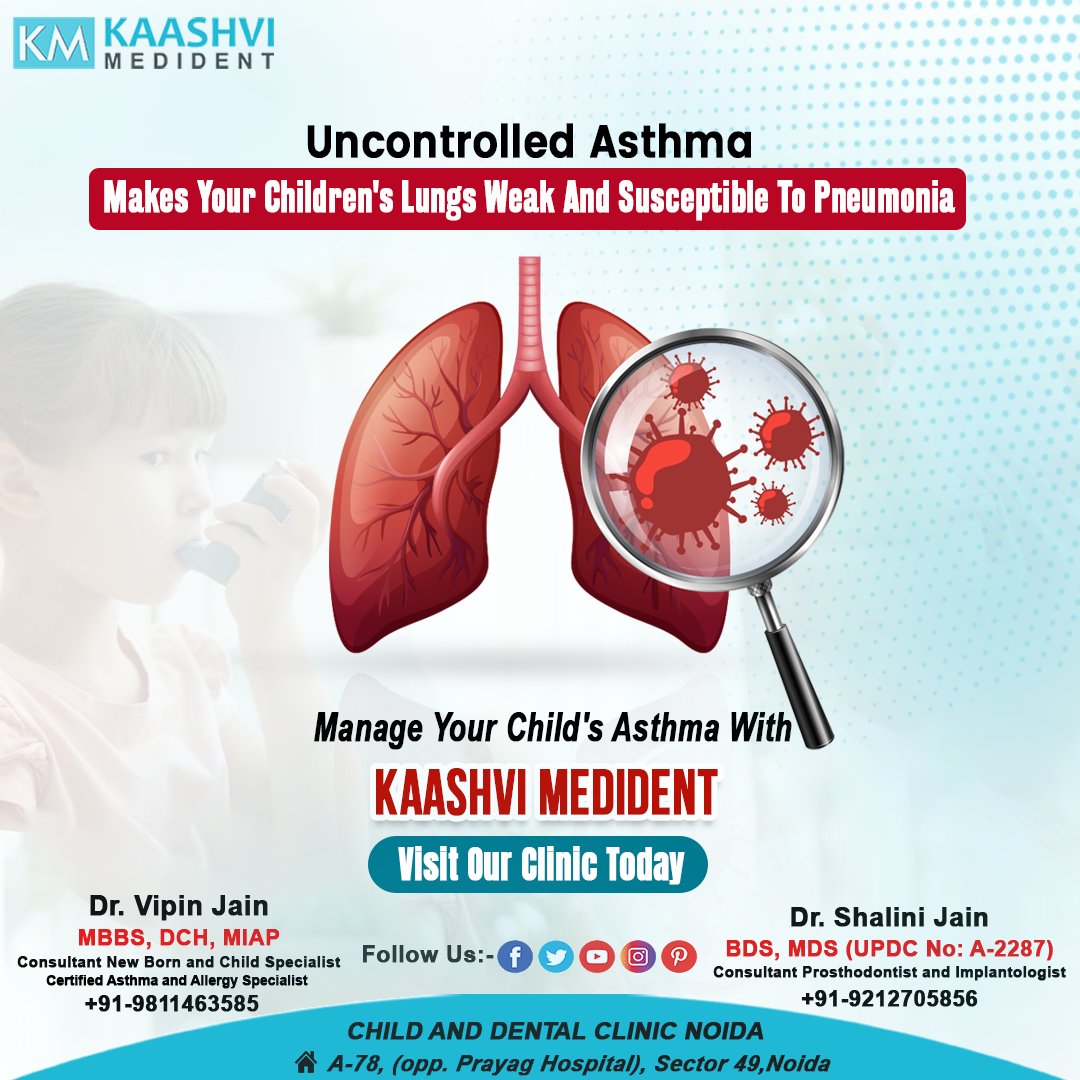 kaashvimedident's tweet photo. Consult Our Experts By Visiting Our Clinic Today.
For Queries : https://t.co/0qsh12VM8q
#KaashviMedident #childcare #asthamtic #asthma #asthmattack #pediatricare #pneumonia #pediatrician #allergy #medicine #BGT2023 #healthcare #healthykid #childillness #diagnosis #treatment https://t.co/2ClZjxi6D0
