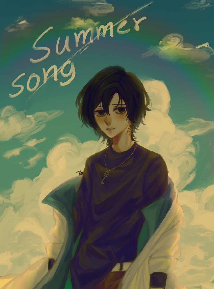 TemTem0u0's tweet photo. Y’all don't know how hard I cried when I first heard this piece of art,,..,,my mom thought I had a panic attack lol. I drew this while my eyes were puffy af, what a great experience 😭
Anyways I am so happy yippeEEeEeEeEe

#Dear_u_san #SummerSong https://t.co/ya4z75bin4