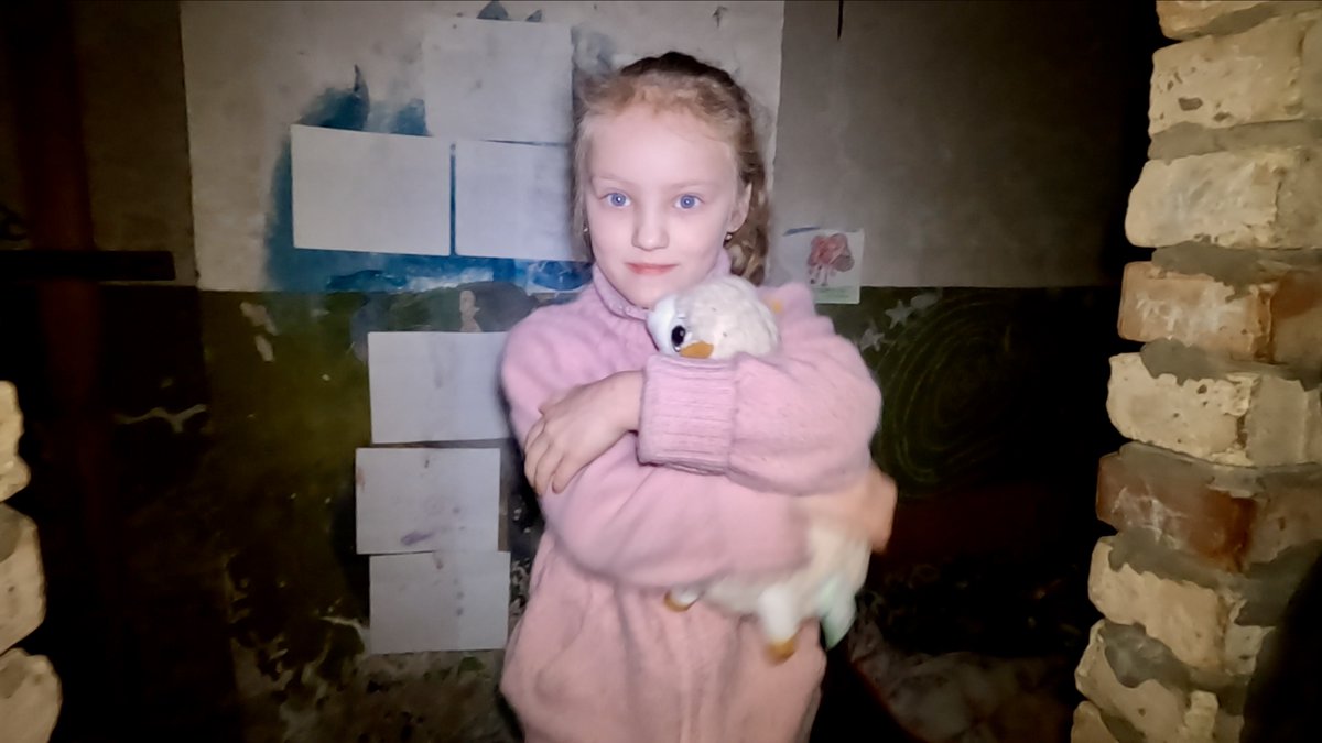 OrlaGuerin's tweet photo. Some good news from #Ukraine. Delighted to say we got news last night that 7-year old Anna has now been rescued from #Bakhmut by Pavlo Dyachenko + his colleagues in the White Angels police unit - who risk their lives every day to bring aid to the city and evacuate civilians. https://t.co/d6iW9dA6ai
