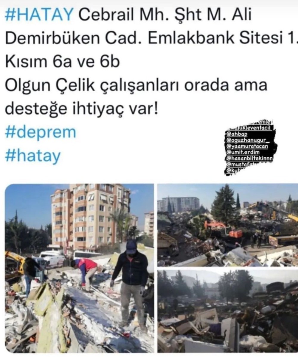 gbasakberk's tweet photo. @BabalaTv @saitorhan @AFADHatay #deprem #hatay https://t.co/Gtu4E7pHnS