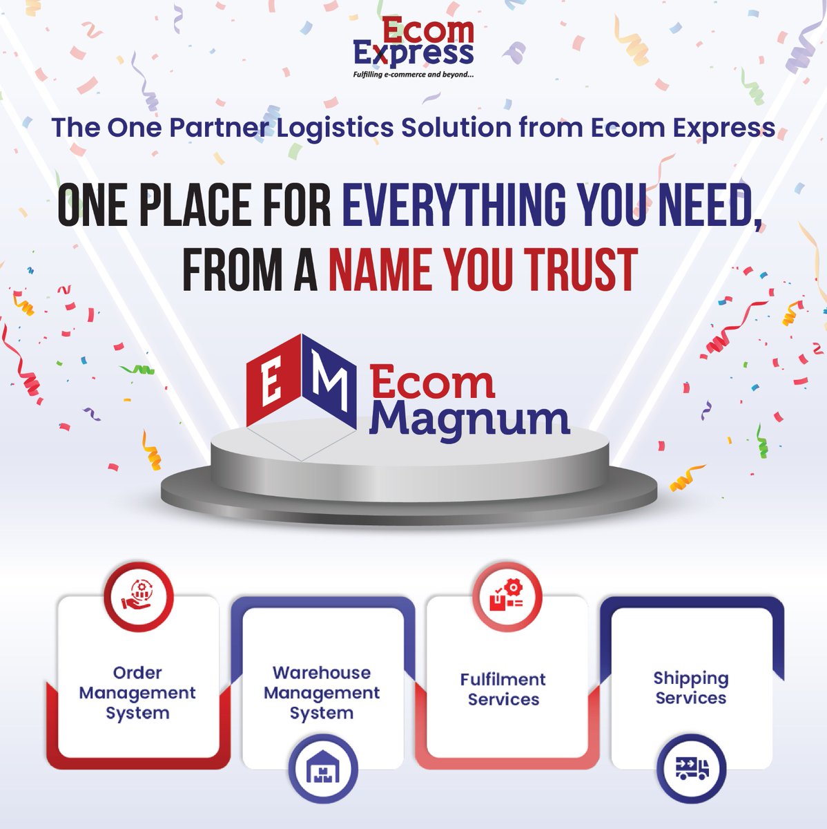Ecom Express Official (@ecomexpress_ofc) on Twitter photo Presenting Ecom Magnum, an end-to-end order fulfilment – inventory management OMS and WMS suite, offering multi-channel order consolidation with high level of inventory accuracy and increased operations performance.
Book your demo now. Write to us at magnum@ecomexpress.in.
#wms Presenting Ecom Magnum, an end-to-end order fulfilment – inventory management OMS and WMS suite, offering multi-channel order consolidation with high level of inventory accuracy and increased operations performance.
Book your demo now. Write to us at magnum@ecomexpress.in.
#wms