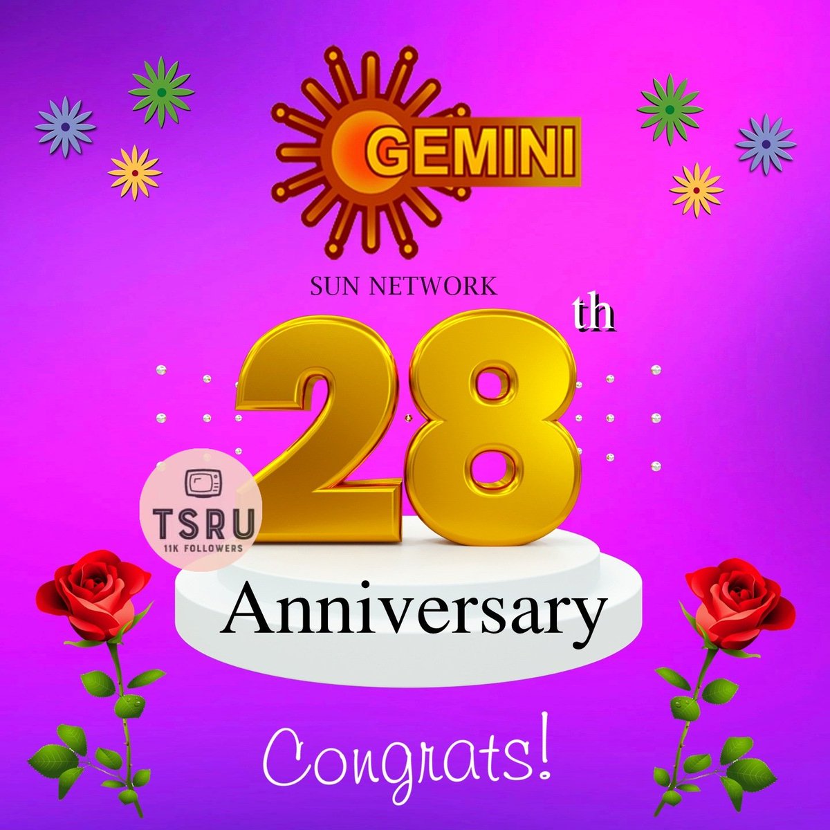 TsruUpdates's tweet photo. Congratulations too @GeminiTV For Completing 27 Years Entering into 28th Year
#28thAnniversary #sunnetwork #teluguChannel #GeminiTV #GeminiTVAnniversary
Share your Best Movement of #GeminiTV , #BestShow #BestSerial #Bestcontents.. https://t.co/L35EzlgeVa