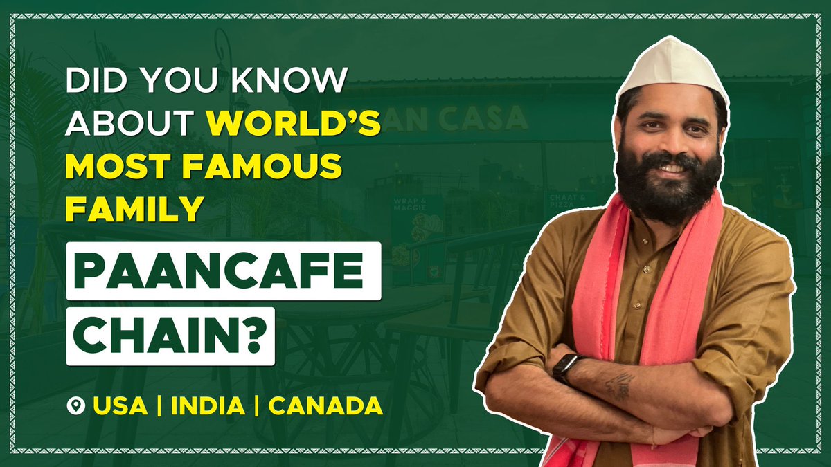 MPaanwala's tweet photo. Know About World's Most Famous Family Paan Cafe Chain.

Paan Casa | Mr.Paanwala

Watch video- https://t.co/jTQfdP1qiv

 #enterpreneur #motivation #mrpaanwala #indianfood #youtube #indianstartup #cafechain https://t.co/bF5fEg9K27