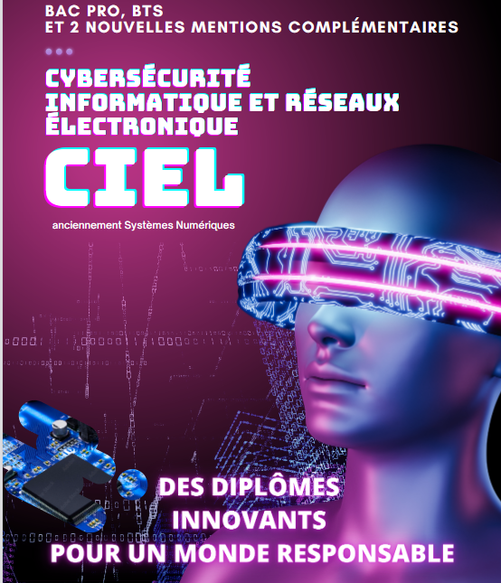 La #cybersécurité a désormais ses nouveaux diplômes dans la voie professionnelle ! La filière systèmes numériques se transforme avec un bac pro, un BTS et deux nouvelles mentions complémentaires "cybersécurité, informatique et réseaux, électronique" - CIEL. <a href="/CampusCyberFr/">Campus Cyber</a>