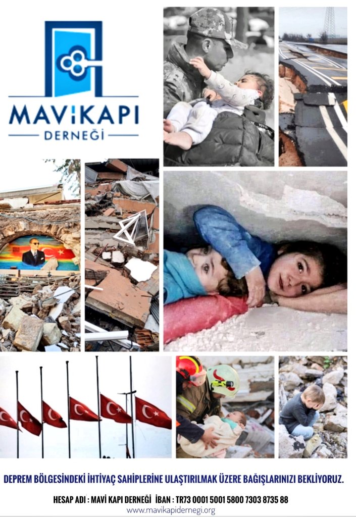 Bölgede yaşanan sorunlara çözüm olabilmek için desteklerinizi bekliyoruz. 
Hesap Adı : Mavi Kapı Derneği 
 İban : TR73 0001 5001 5800 7303 8735 88