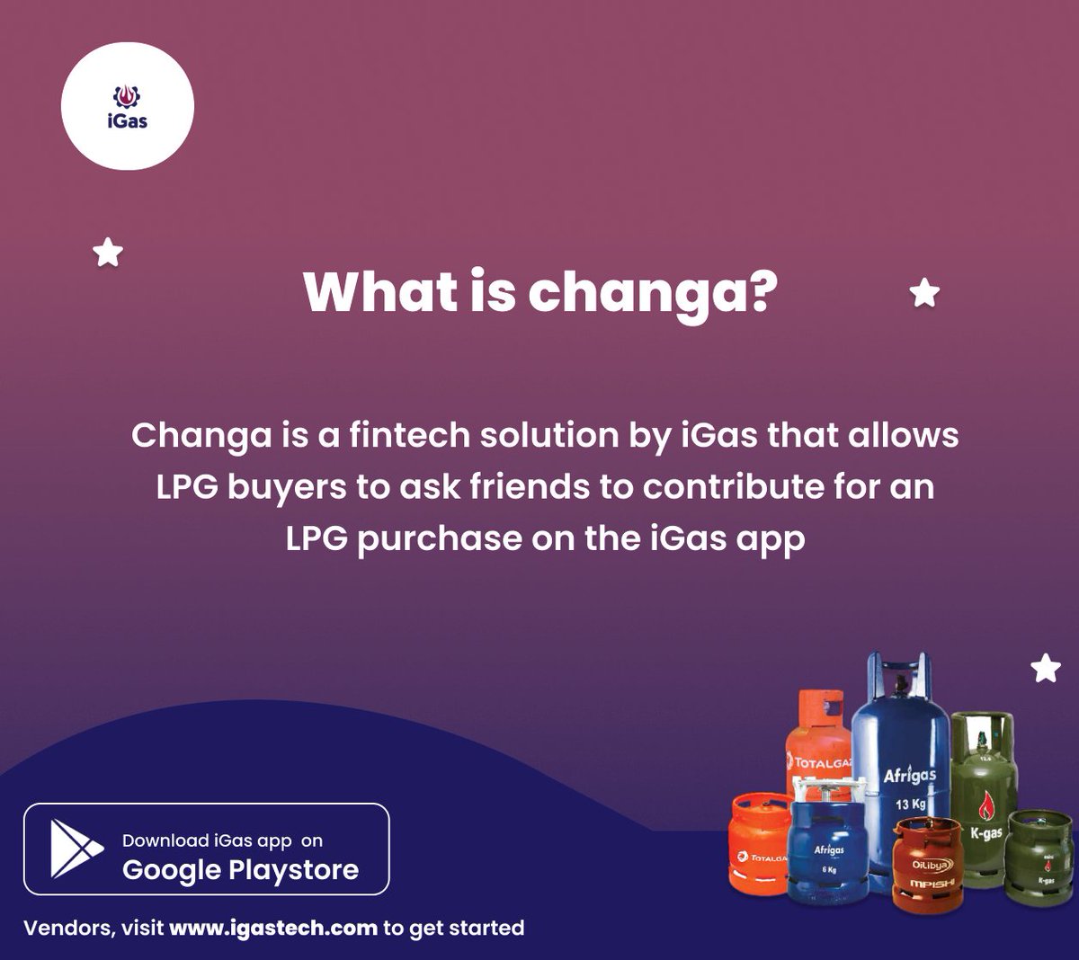 igas_tech's tweet photo. In case you missed this
Lipa gas na changa. Only on iGas app

Download app on playstore 

#lpg #changa #gasdelivery #nunuagasonline #gas #gasvendors https://t.co/Fm3yhPCvKl