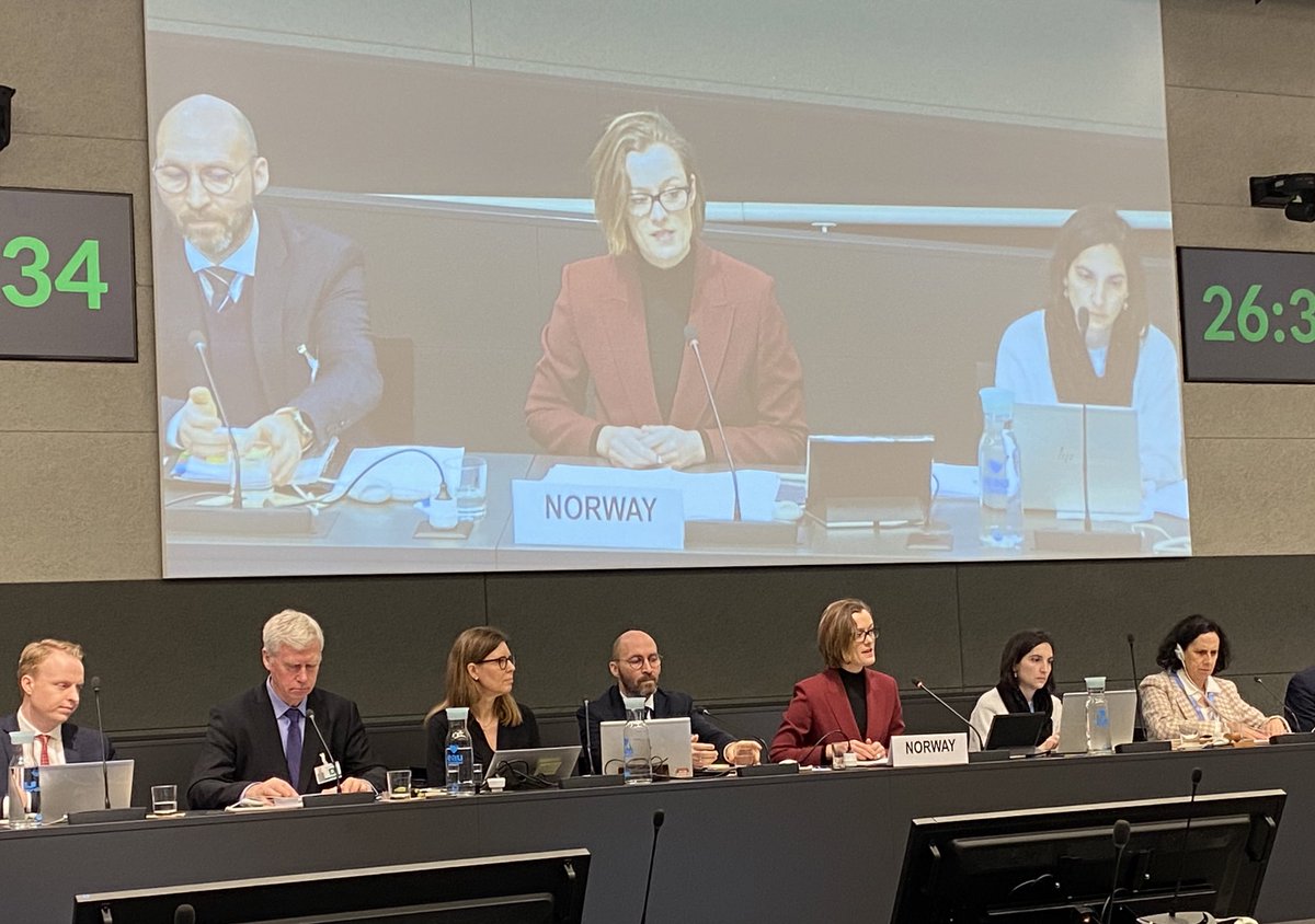 🇳🇴Min of Culture and Equality <a href="/Trettebergstuen/">AnetteTrettebergst.</a> in Geneva for the 🔟th report of Norway to CEDAW:

📌government is strongly committed to undertake measures on the National and International level to achieve gender equality» 
📌policy should be proactive and crosscutting