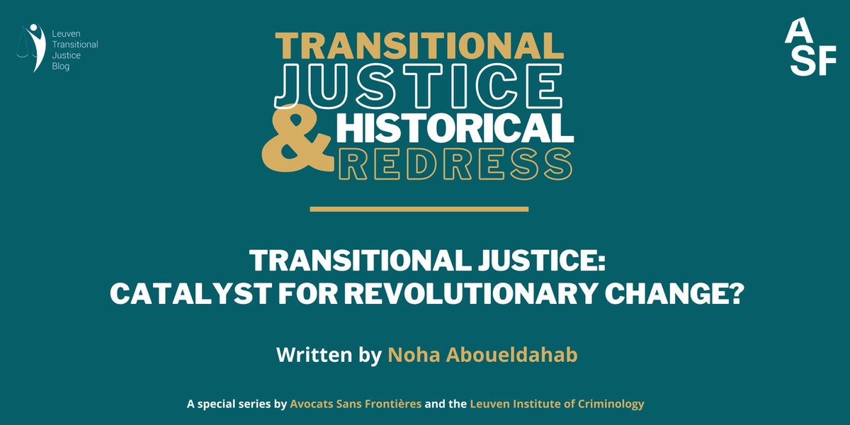 ASF_NGO's tweet photo. 🌍 Noha Aboueldahab examines how transitional justice has been mobilised in the Arab region as a means of resistance to colonial and neo-colonial injustices of the past and present.

▶️ https://t.co/5kflqWDMbk

@NohaAboueldahab 

#TransitionalJustice #Change #Decolonisation https://t.co/eVKe7hc5yt