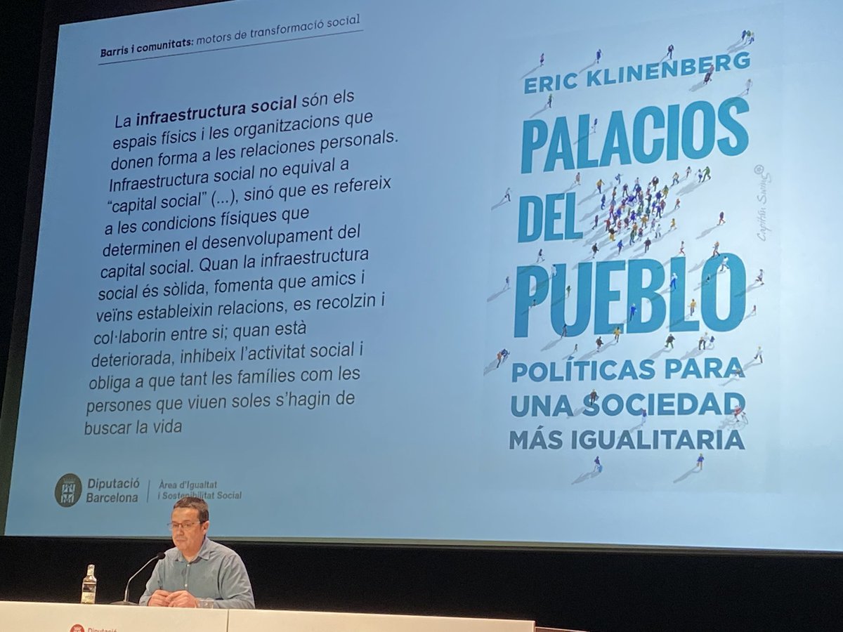 “L’escassetat i manca de qualitat de la #infraestructuraSocial en els barris es un factor determinant que condiciona negativament la capacitat de resiliencia comunitària del territori” explica @Iblancof a la #JornadaBarrisDiba <a href="/acciocivicat/">Compte no operatiu</a> <a href="/XavierGodas/">Xavier Godàs</a> @SocialDiba