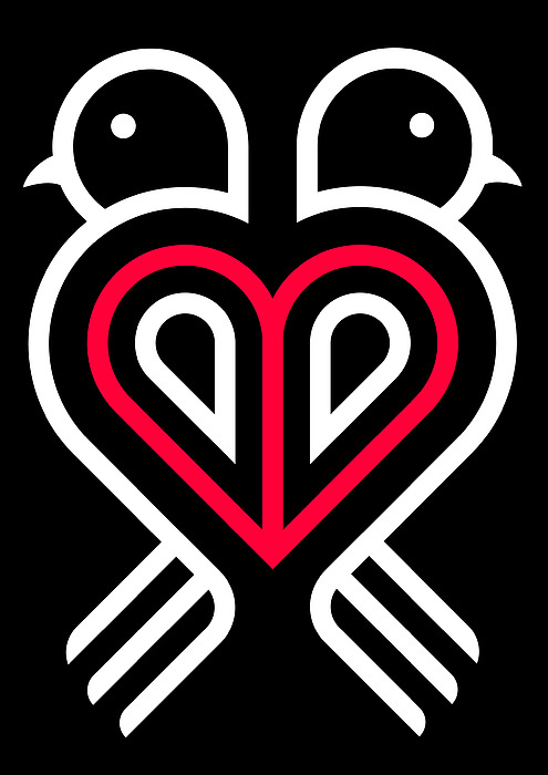 vibeholics's tweet photo. New artwork for sale! - "Love birds symbol " - https://t.co/Rc59fbxoYZ @fineartamerica https://t.co/AWIahnmabY