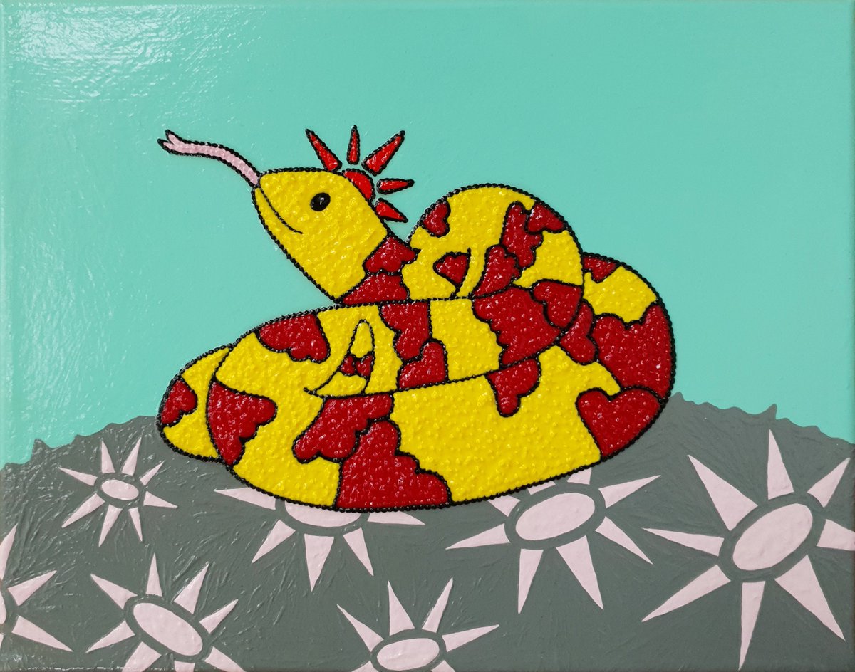 JuYoungK89's tweet photo. [구름뱀 (cloud snake)]
35cm X27cm, 2023
Acrylic on canvas
ⓒ 2023. (JuYoung Kim) All Rights Reserved.

#fineart #contemporaryart  #artwork #artist #art #cloudfish  #character #cute  #김주영작가 #JuYoungKim #snake #뱀 #구름뱀 #cloudsnake #아이디얼월드 #IDEALWORLD https://t.co/9nwBBoxF8u