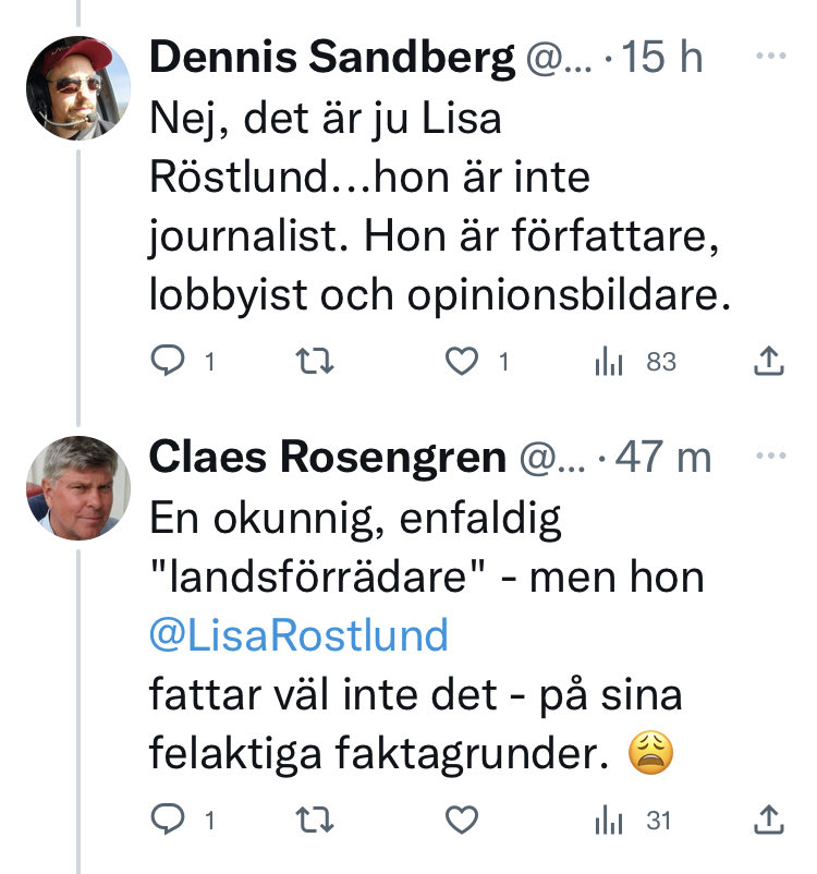 Har granskat högerextrema i omgångar. Blev kategoriserad som ”landsförrädare” av Visbymördaren, fick jag veta då utredningen släpptes. Nu har jag granskat skogsnäringen - och får epitetet igen - av en företrädare för biobränslebranschen, i konversation med en från Skogsstyrelsen.