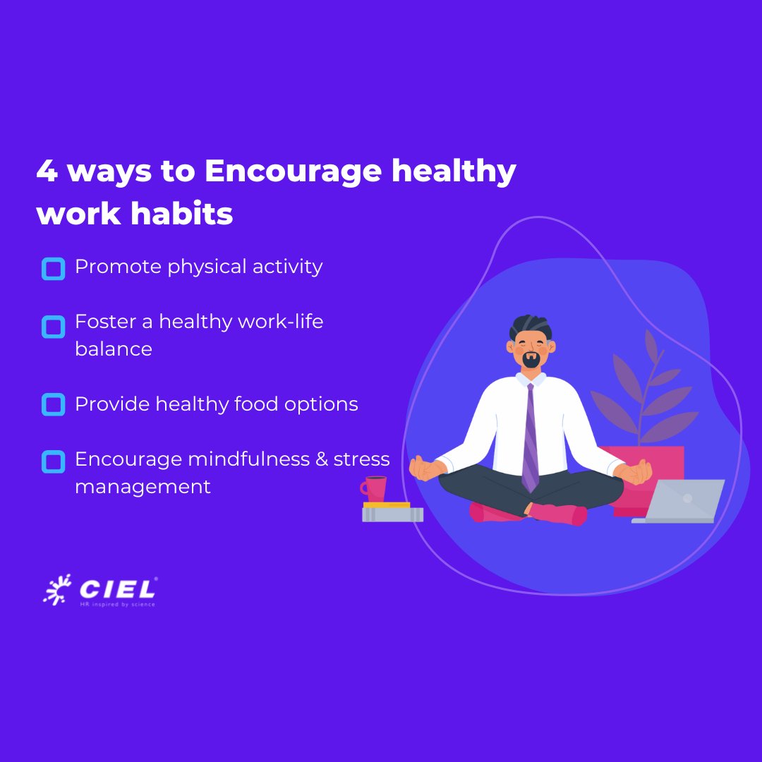 Say goodbye to burnout and hello to better work habits 💪🏼 Here are 4 ways to encourage healthy work habits for a happier and more productive workday!

#WorkHabits #HealthyWorkplace #ProductivityTips