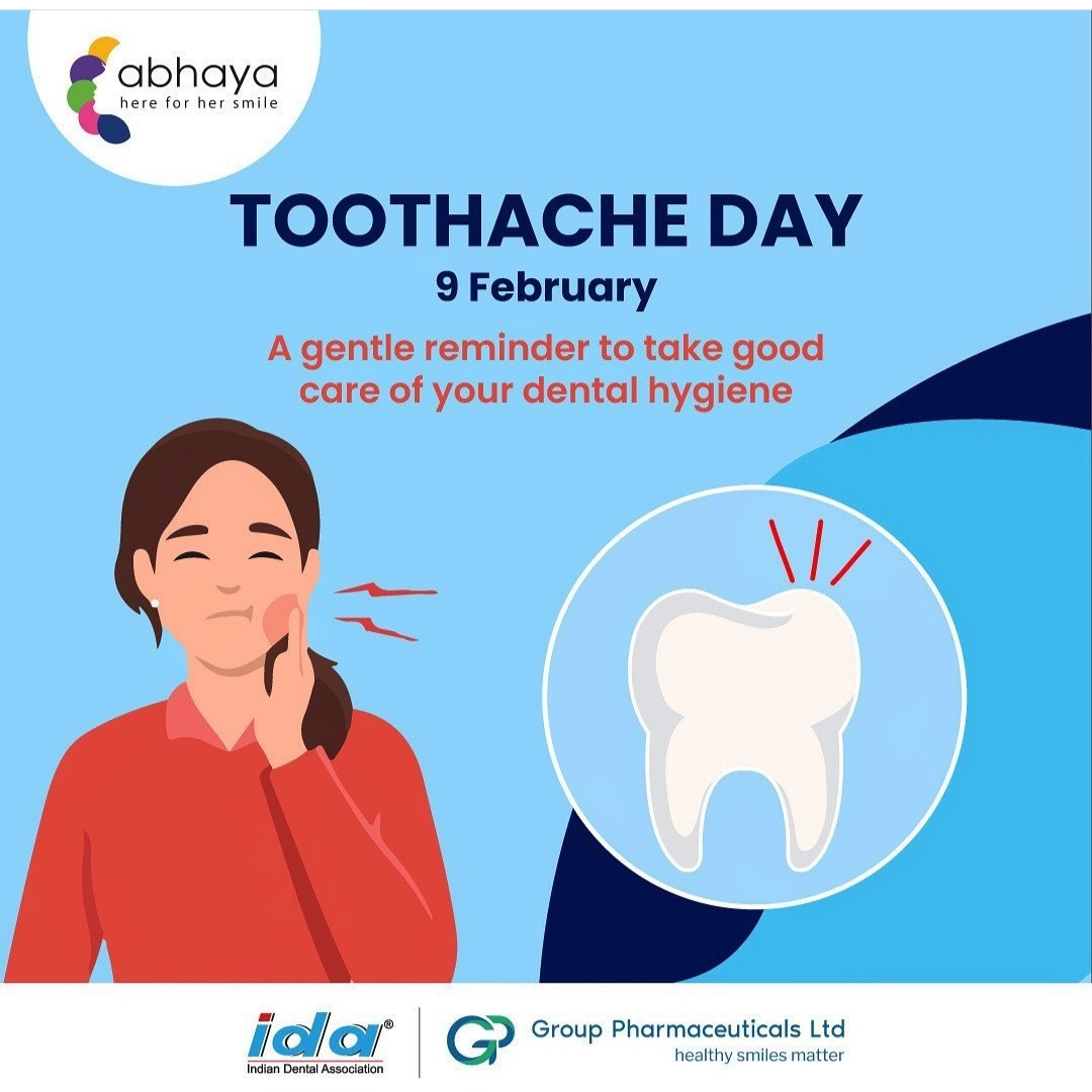 ida_head_office's tweet photo. Toothache Day - 9th February every year 🦷
✔️ A gentle reminder for everyone to take care of their teeth and keep them strong and healthy for betterment of overall health
#toothache #toothacheday #abhaya #womensoralhealth #hereforhersmile #heroralhealthmatters #weforher https://t.co/MwFAZJsEGp