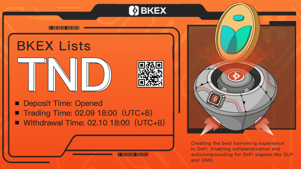 💥#TND (@tender_fi) will get listed on #BKEX 
🔸Trade: 18:00 on Feb. 9 (UTC+8)

⏭Details: bkex.zendesk.com/hc/en-us/artic…

💥$50 #Giveaway
✅Follow <a href="/BKEXGlobal/">BKEX</a> &amp; <a href="/bkex_jm/">BKEX</a>
✅RT &amp; Like
✅Tag 3 friends

Feb. 10
5 ppl * 10 USDT