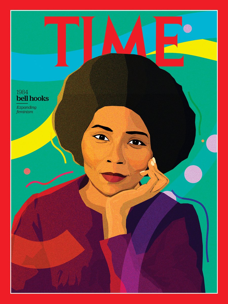 bell hooks, 1984 poster by artist Monica Ahanonu for TIME #WomensArt #BlackHistoryMonth