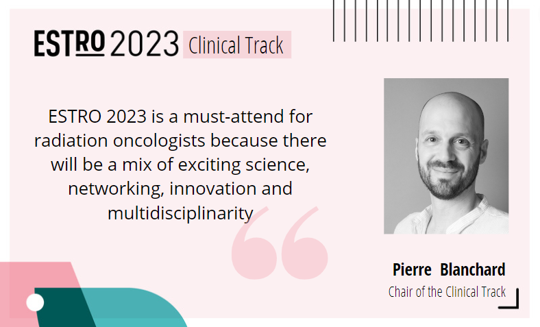 ESTRO_RT's tweet photo. @PBlanchardMD, Chair of the #ClinicalTrack, tells us about the scientific programme of the track and why we have to look forward to be at #ESTRO23.
πRead his interview in the newsletter https://t.co/CcQHeV0e7f
#MedPhys #MedicalPhysics #Radonc https://t.co/tnyamdqwI2