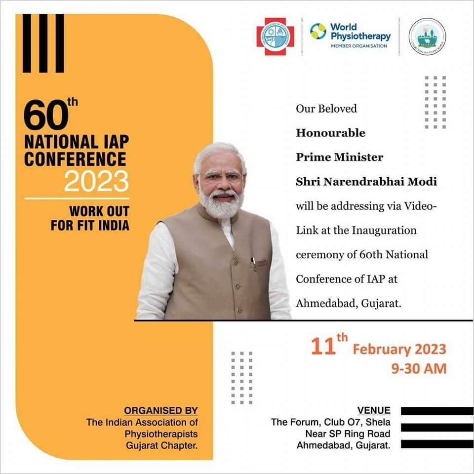 india_iap's tweet photo. #Proud_Physiotherapist
#iapindia 
#Blessed #HistoricMoment for Physiotherapy 
#worldphysiotherapy
Our Honourable Prime minister 
@narendramodi ji address via Videolink... At the #inauguration of
#60thiapconference 
#ahmedabad @PMOIndia @narendramodi_in @WorldPhysio1951 https://t.co/IMBvTodzD6