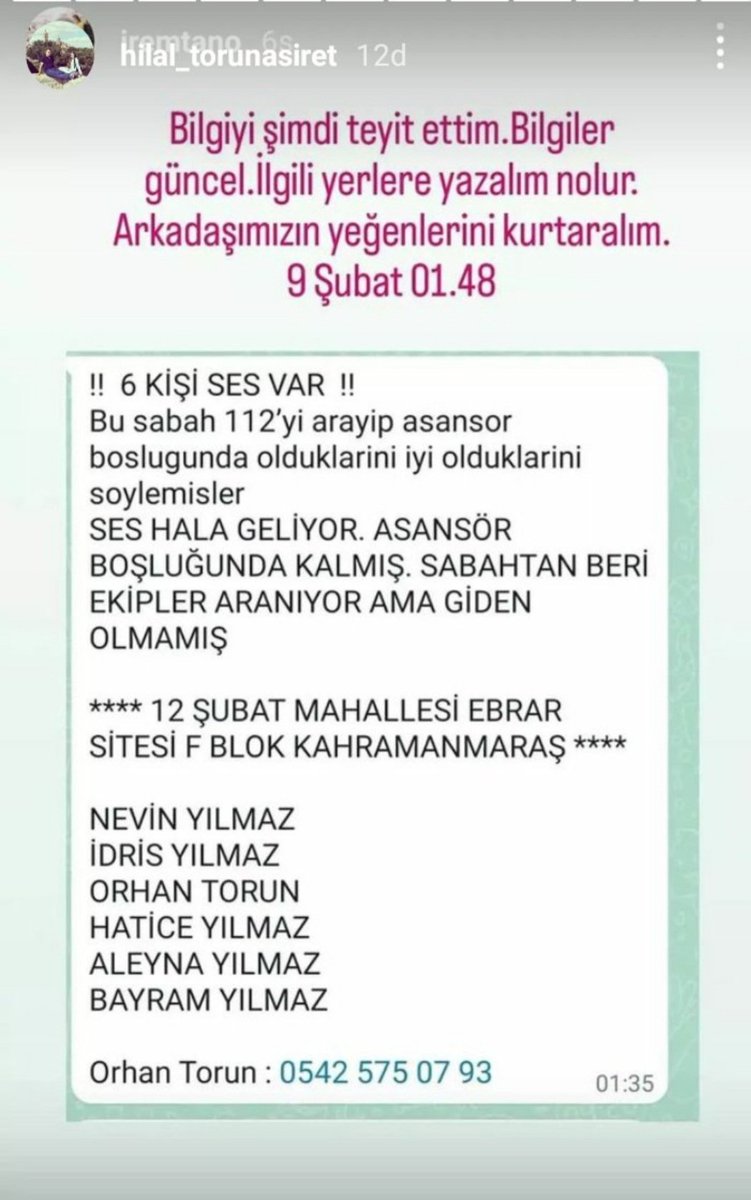 Trankobuskas08's tweet photo. Burda açlığa susuzluğa soğuğa meydan okuyup hayatta kalabilen insanlar var . Ekip yetersiz teçhizat yetersiz buraya yardım edin lütfen 
@haluklevent @ProfDemirtas @OguzhanUgur @BabalaTv @DepremDairesi @AFADBaskanlik https://t.co/YxD0gHHIgG