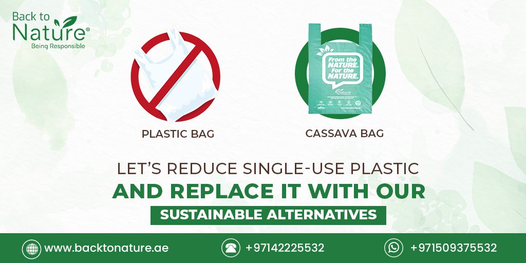 WeGoBack2Nature's tweet photo. Eliminating single-use plastic products is only one way to reduce environmental damage. Replace single-use products with our fit-for-purpose sustainable alternatives for a healthier planet.

Checkout our website for more information :
🌐 : https://t.co/3DOMjW12SD

#cassavabags https://t.co/3dDEQBBwQy
