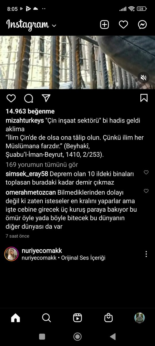 İnsan hayatı bu kadar ucuz değil 3.5 kuruş para kazanacağız diye örnek alıp yaptığımız iş sağlam yapmalıyız.