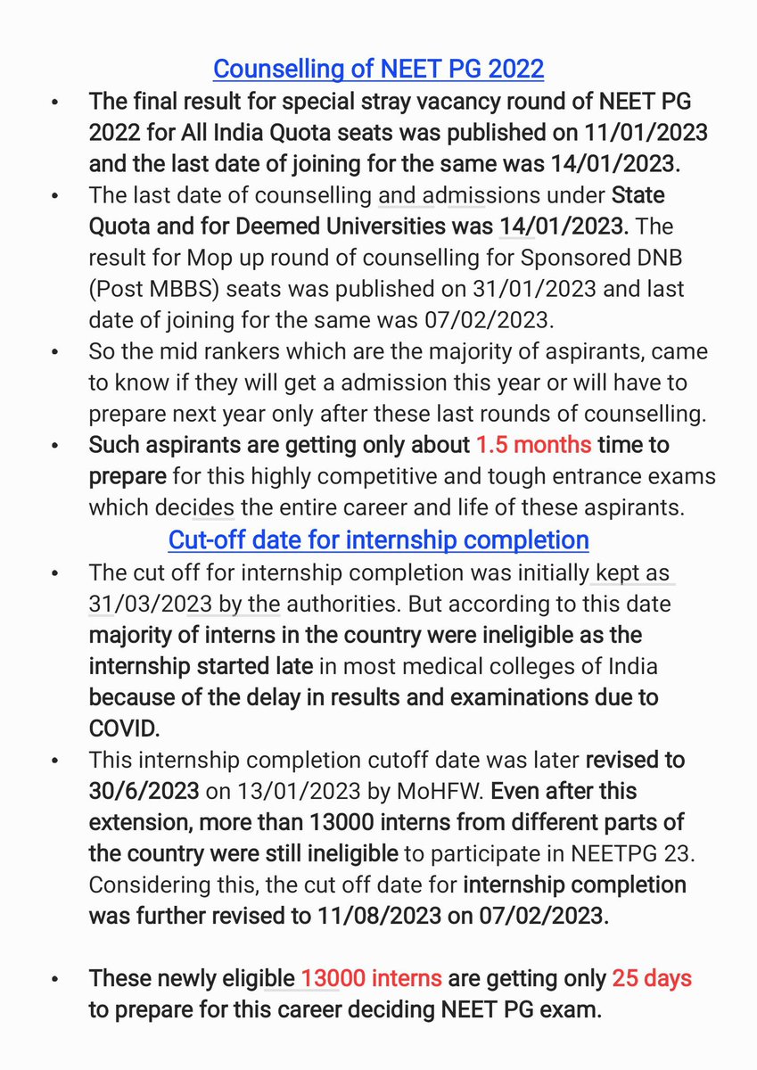the_lifesaviour's tweet photo. #NEETPG2023
#postponeneetpg23 @DrRohanKrishna3 @UDAIndia @Dr_ManishJangra @anubha1812 @FAIMA_INDIA_ @boneteacher @IMAIndiaOrg @PMOIndia @mansukhmandviya @MoHFW_INDIA @EduMinOfIndia https://t.co/GmPqMmR8FZ