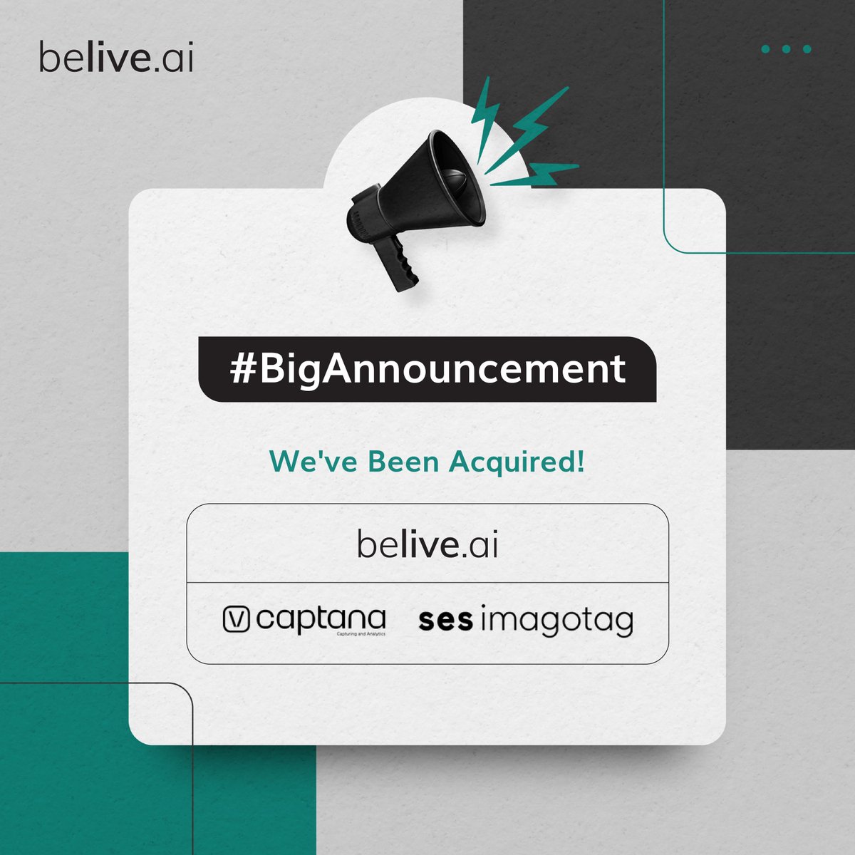 We are happy to announce that Captana (an SES-imagotag subsidiary) has entered into an agreement to acquire a majority stake in Belive.ai. Read our full press release here  lnkd.in/eQBCtMqW
#artificialintelligence #aitechnology