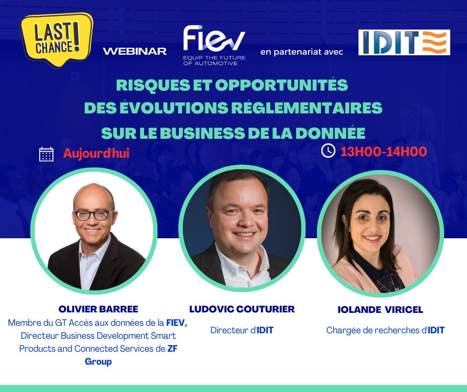 [#Webinar #FIEV] : 📣𝐍𝐞 𝐦𝐚𝐧𝐪𝐮𝐞𝐳 𝐩𝐚𝐬 𝐥𝐞 𝐰𝐞𝐛𝐢𝐧𝐚𝐫 "𝐑𝐢𝐬𝐪𝐮𝐞𝐬 𝐞𝐭 𝐨𝐩𝐩𝐨𝐫𝐭𝐮𝐧𝐢𝐭𝐞́𝐬 𝐝𝐞𝐬 𝐞́𝐯𝐨𝐥𝐮𝐭𝐢𝐨𝐧𝐬 𝐫𝐞́𝐠𝐥𝐞𝐦𝐞𝐧𝐭𝐚𝐢𝐫𝐞𝐬 𝐬𝐮𝐫 𝐥𝐞 𝐛𝐮𝐬𝐢𝐧𝐞𝐬𝐬 𝐝𝐞 𝐥𝐚 𝐝𝐨𝐧𝐧𝐞́𝐞"

CONNEXION lnkd.in/gFPAVVEx