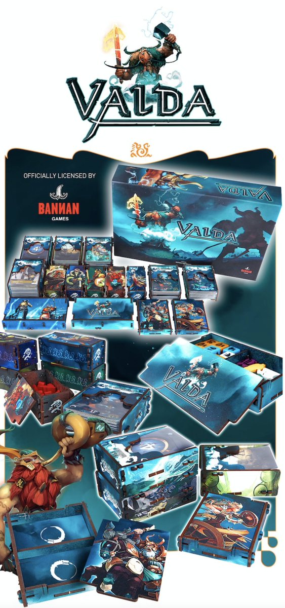 The #Valda pro players get a new treat: licened inserts for both the Base Game and the Valda expansions: Now on #Kickstarter by @polardgames kickstarter.com/projects/polan…

#graphicinserts #boardgames #polardgames #bannangames