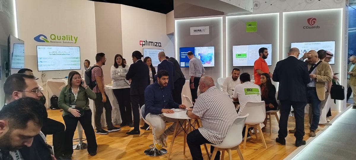 intajICTJO's tweet photo. Day4 @LEAPandInnovate,Here we go! 

Come visit us in #JordanPavillion located in Stand T2.B111
@BetterBusiness #cguards #calvestigate @DataHubAnalyti1 @ESKADENIANews @extensya @IRIS_Technology @kayan_hr @OptimizaME @qbsme @SAJAYA_ERP #Sedra #TransitionTech @XinaAIOfficial #LEAP23 https://t.co/kC5PARpDPe