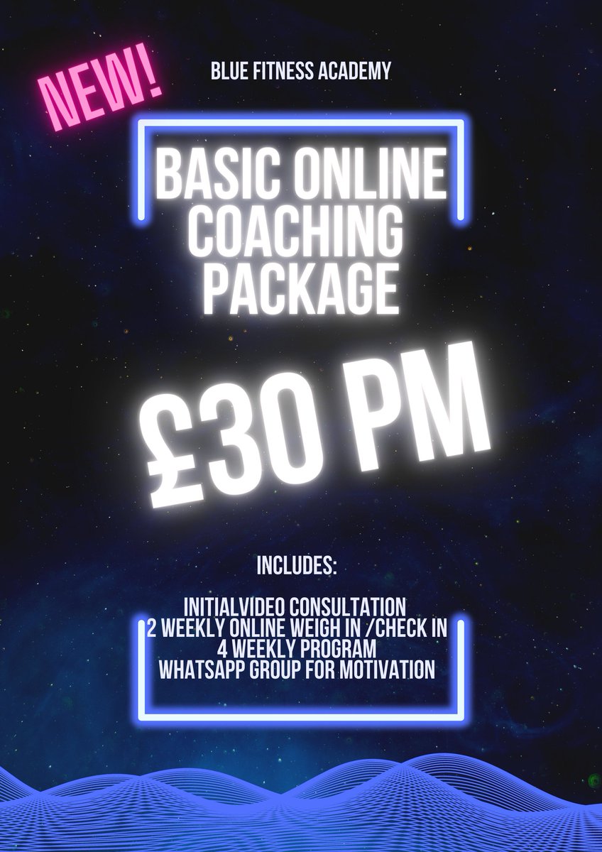 BlueFitnessAcad's tweet image. Check out our newest package. Book in a free video chat before you sign up, no contract, payg!  #onlinept #onlinecoaching #getfit #loseweight