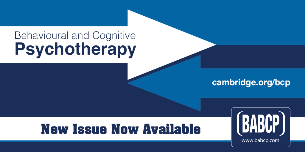 New issue of Behavioural and Cognitive Psychotherapy now available  ow.ly/Zc1J30mqNMw #cbt <a href="/BABCP/">BABCP</a> <a href="/psalkovskis/">Paul Salkovskis</a>