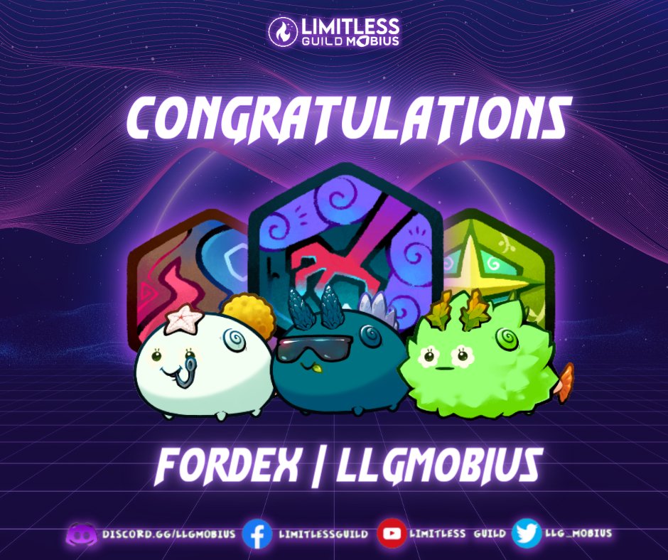 Congratulations to Fordex for being a back-to-back leaderboard and representing the LLG on the leaderboard.

You are so limitless, TOP 60 EPIC ERA AND TOP 57 MYSTIC ERA! 

Join our discord channel now: discord.gg/6fFc9pfJFT
and become a leaderboard player too

#AxieInfinity