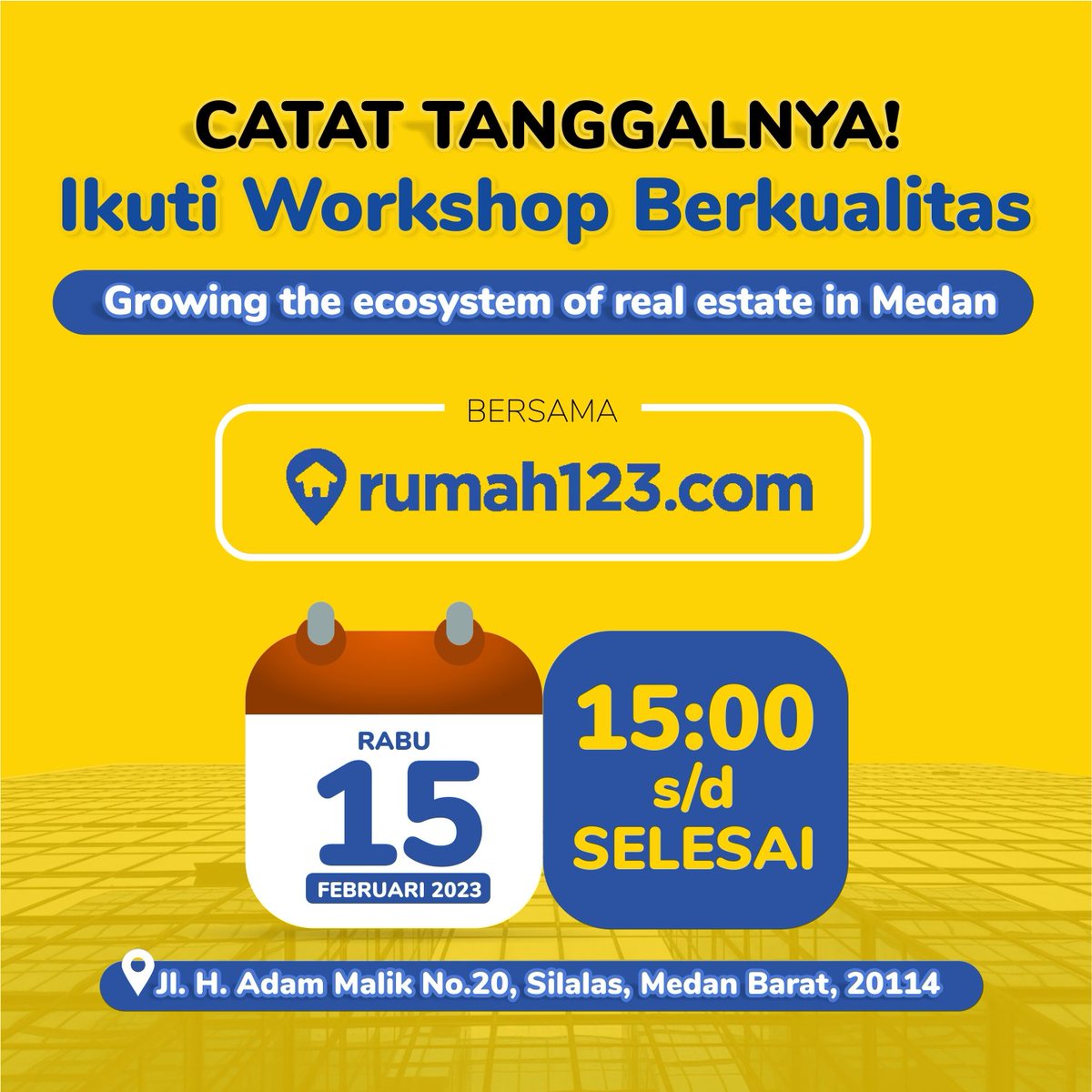 Metaproperty_1's tweet photo. Pastikan Kamu hadir dan siapkan semua pertanyaan terkait agent property, pada..
🗓️ : Rabu, 15 Februari 2023
⏰️ : 15:00 WIB
📌 : Kantor Meta Property 

Ikuti workshop ini GRATIS &amp; terbuka untuk umum! KURSI TERBATAS hanya 50 pax! #workshopmedan #twitterblue #instagramdown https://t.co/E9zq7k5A9u