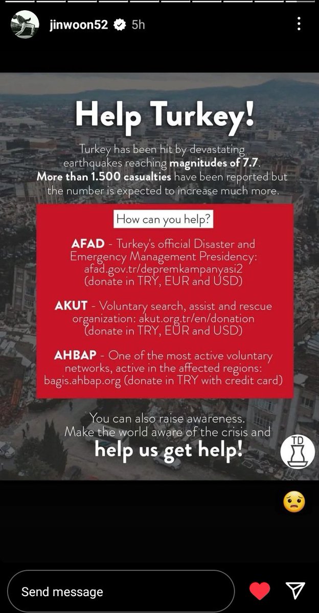 waiting2ndlife's tweet image. Jinwoon shared it too🙏 Thank you. Btw, if there is anyone considering to help, those are trustable organizations fyn. 
#Jinwoon