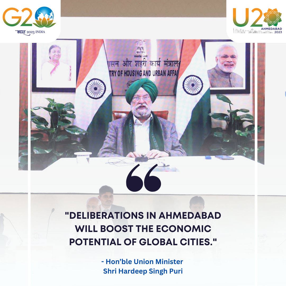 Hon’ble Union Minister Shri Hardeep Singh Puri at the U20 Engagement Summit.
#G20 #U20
<a href="/g20org/">G20 United States</a> <a href="/G20Gujarat/">G20 Gujarat</a> <a href="/MoHUA_India/">Ministry of Housing and Urban Affairs</a> <a href="/NIUA_India/">NIUA_India</a> <a href="/AmdavadAMC/">Amdavad Municipal Corporation</a> <a href="/amitabhk87/">Amitabh Kant</a> <a href="/CMOGuj/">CMO Gujarat</a> <a href="/ICLEISouthAsia/">ICLEI South Asia</a> <a href="/c40cities/">C40 Cities</a>