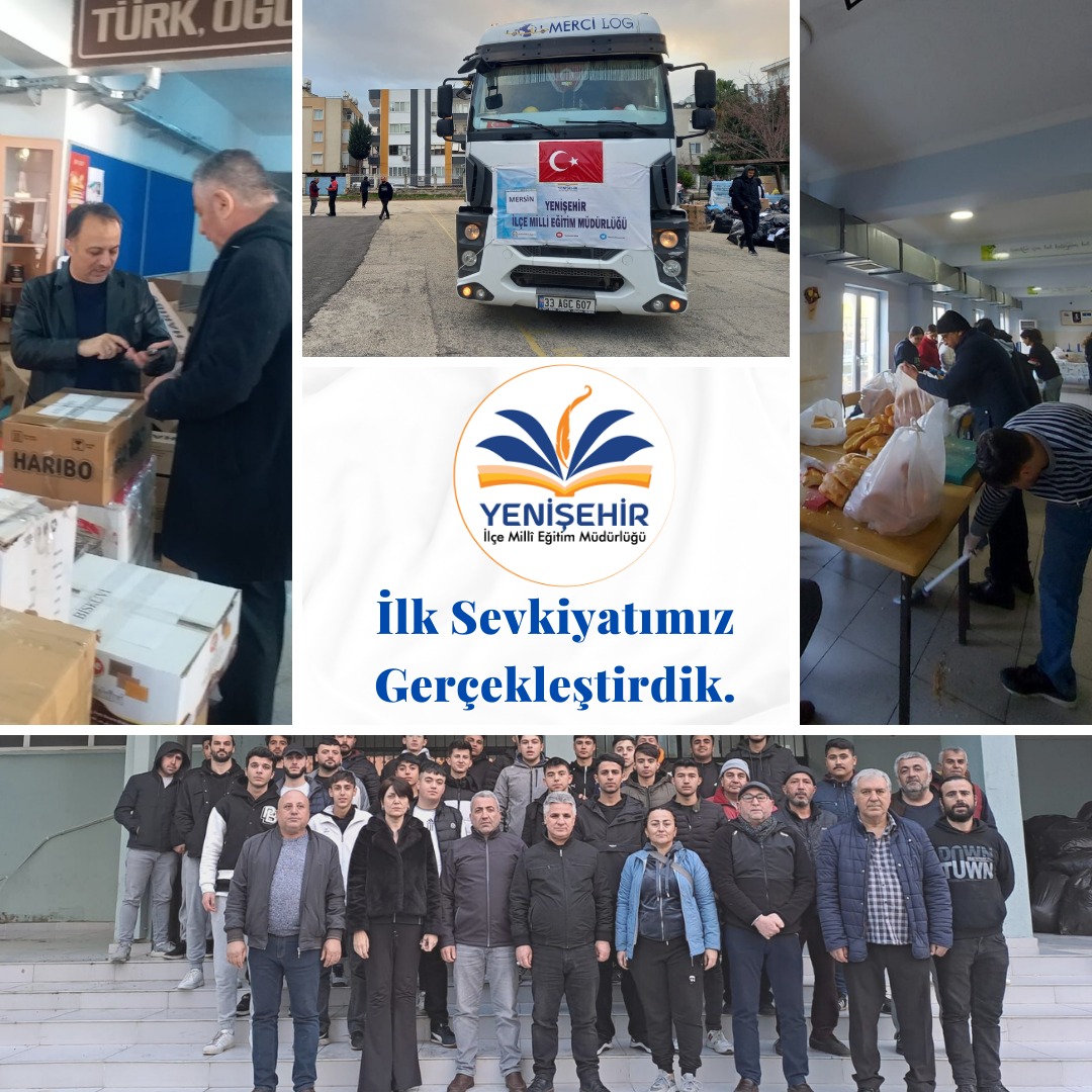 yenisehirmem_33's tweet photo. Deprem mağdurlarına ulaştırılmak üzere iki tır dolusu malzeme ile ilk sevkiyatımızı gerçekleştirdik.

Yardım seferberliğine desteklerini sunan velilerimize idarecilerimize ve personelimize teşekkür ederiz
@prof_mahmutozer @tcmeb @MersinValiligi @MersinMEM @nevzatsengok @necmidinc https://t.co/GXKYb3UDnb