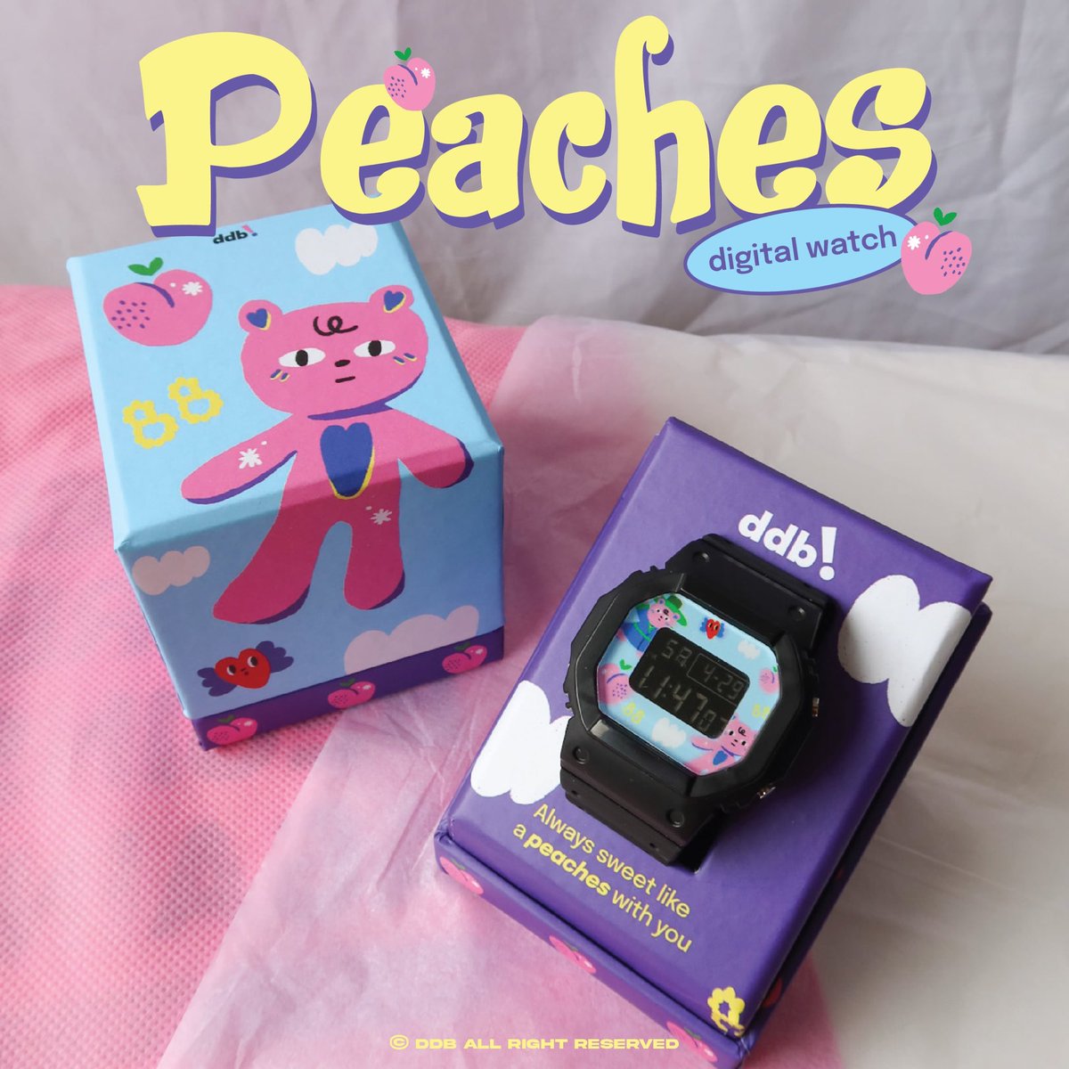 ddbfriends's tweet photo. contoh real product digital watch yang pernah DDB buat 🥰💗💙

stray kids - cherryeol - bunnysoo - peaches bear https://t.co/sc88awKb1t
