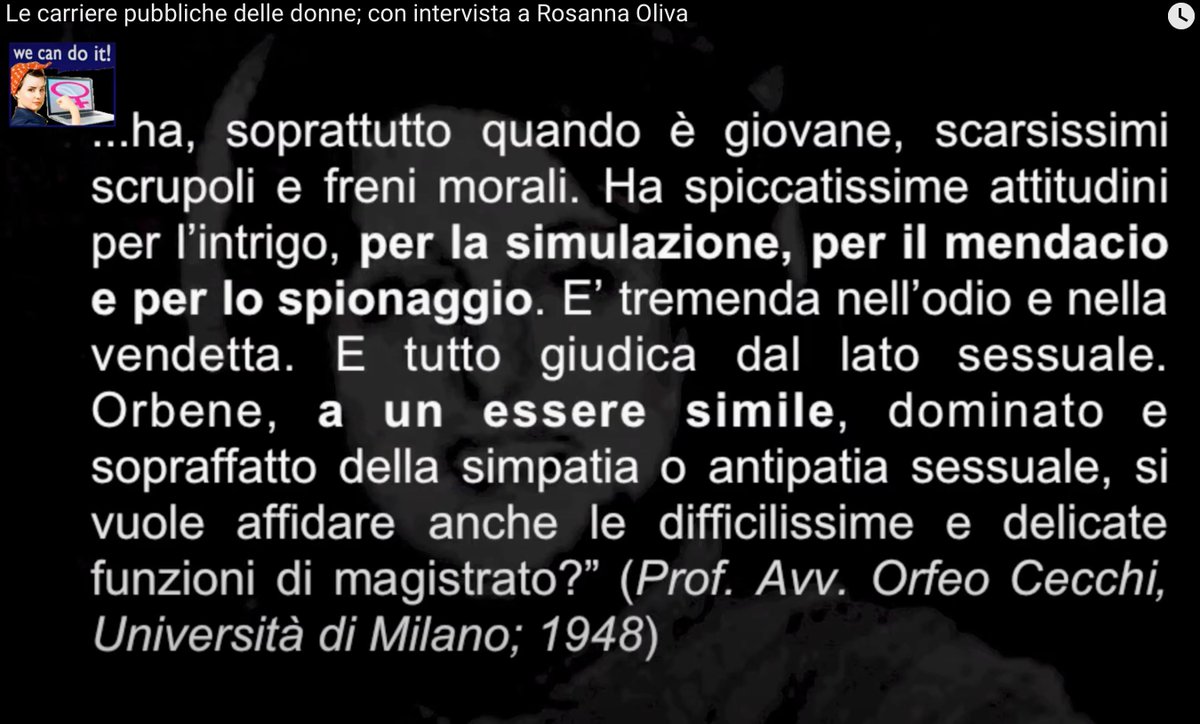Retedellereti's tweet photo. solo dal #9febbraio 1963 “La donna può accedere a tutte le cariche.. compresa la Magistratura", da cui era esclusa causa "inaffidabilità del suo sesso". La legge 66 del 1963 si deve alla battaglia di Rosanna Oliva, oggi presidente di @RetePerLaParita
vedi: https://t.co/mdvFmyMoHb https://t.co/P2ll46IfPh