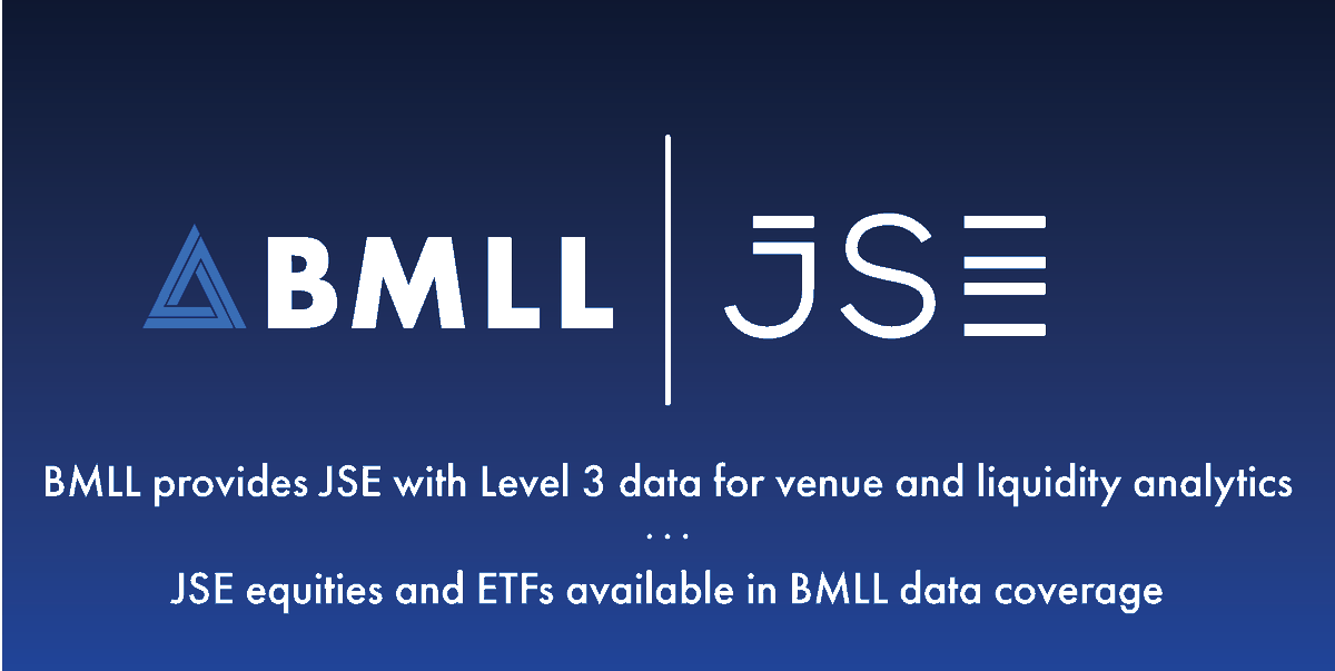 bmlltech's tweet photo. Delighted to announce that we have added the @JSE_Group to our roster of exchange clients, providing them with expanded data coverage and venue analytics.
Reade more: https://t.co/Mgi8WaPUFS
#Level3Data #analytics https://t.co/eS2IB40G9F